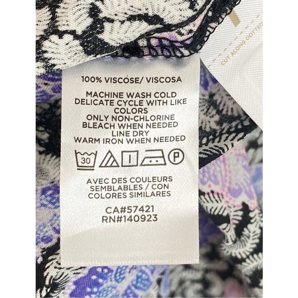 NWT Loft Floral Ruched Long Sleeve Midi Dress, Black Pink Blue - Size‎ 18 - Picture 10 of 10